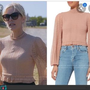 Like New Ronny Kobo Antoinette Pointelle Blouse